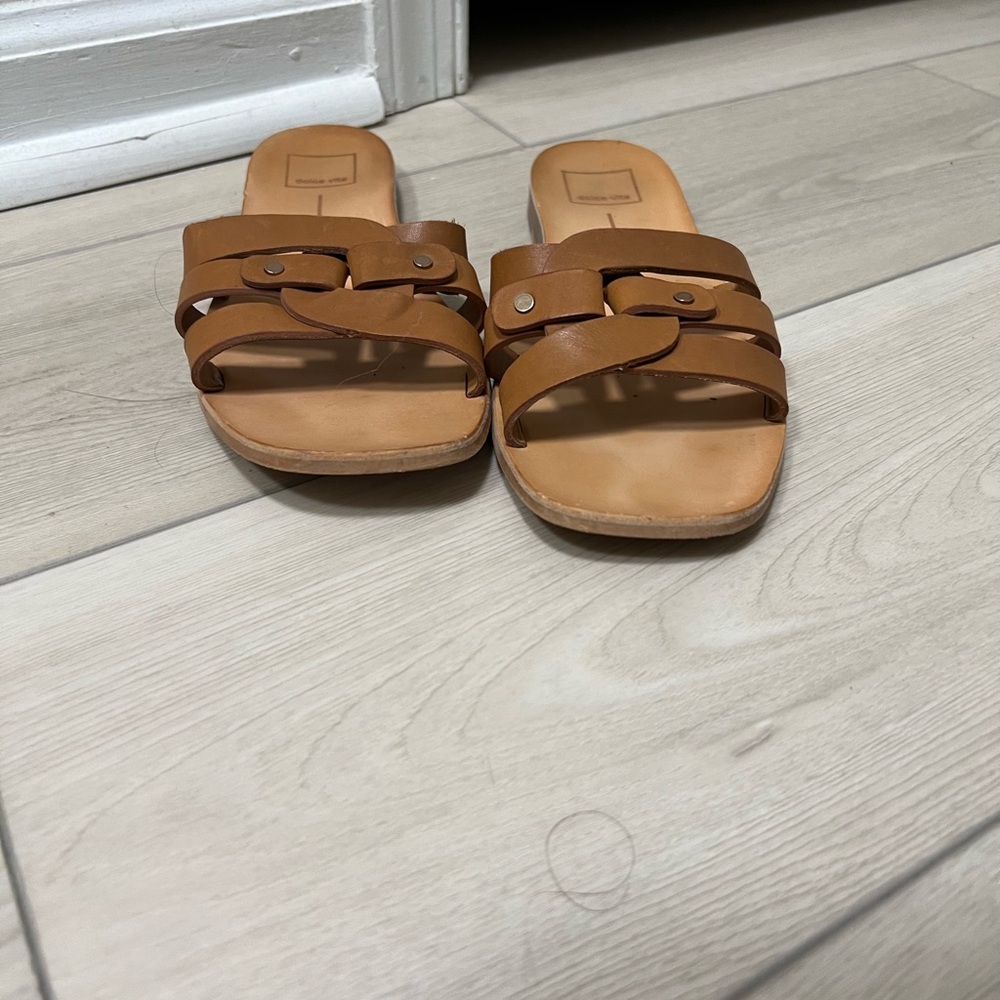 Dolce Vita Tan Size 8 Cait Slides - Picture 7 of 9